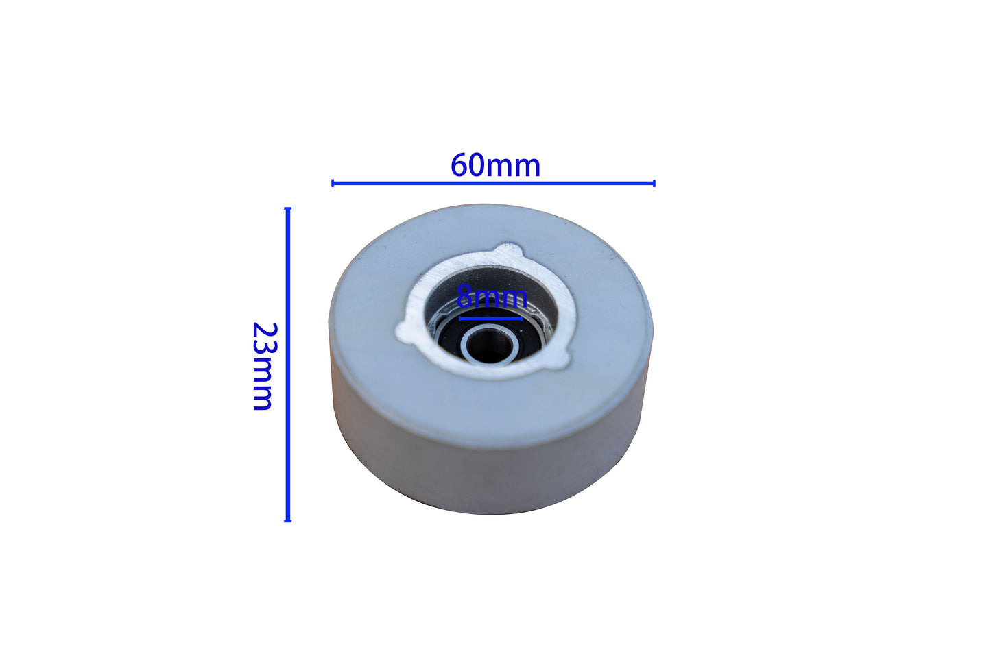 Rubber pressure roller wheel on the upper beam of the edge banding machine