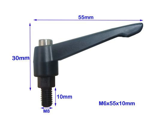 M6 Clamping Knob Lever Adjustable Machinery Handle Locking Thread Knob