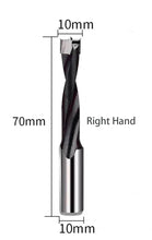 Load image into Gallery viewer, Two-Flute Carbide Dowel Drill Bits Dowel Boring Bits 70mm Length
