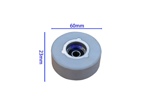 Rubber pressure roller wheel on the upper beam of the edge banding machine