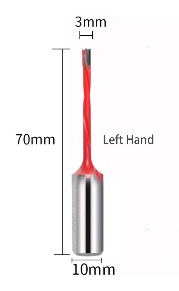 Two-Flute Carbide Dowel Drill Bits Dowel Boring Bits 70mm Length