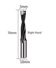 Load image into Gallery viewer, Two-Flute Carbide Dowel Drill Bits Dowel Boring Bits 70mm Length
