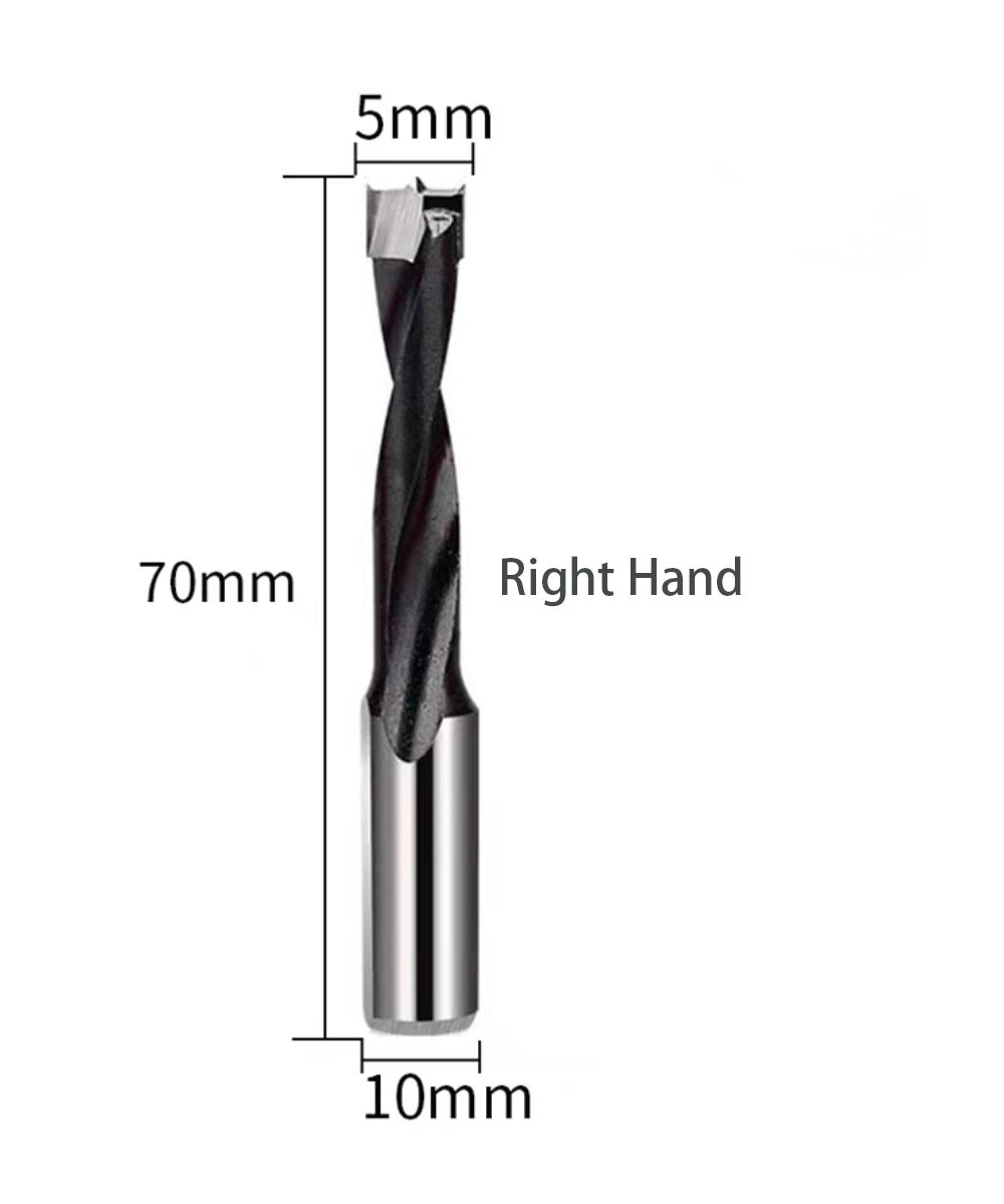 Two Flute Carbide Dowel Drill Bits Dowel Boring Bits 70mm Length