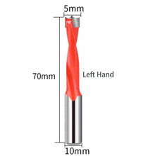 Load image into Gallery viewer, Two-Flute Carbide Dowel Drill Bits Dowel Boring Bits 70mm Length
