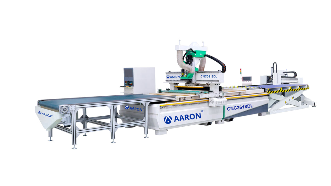 Aaron 3700x1830mm - CNC machine with loading/unloading and labeling  CNC3618DL